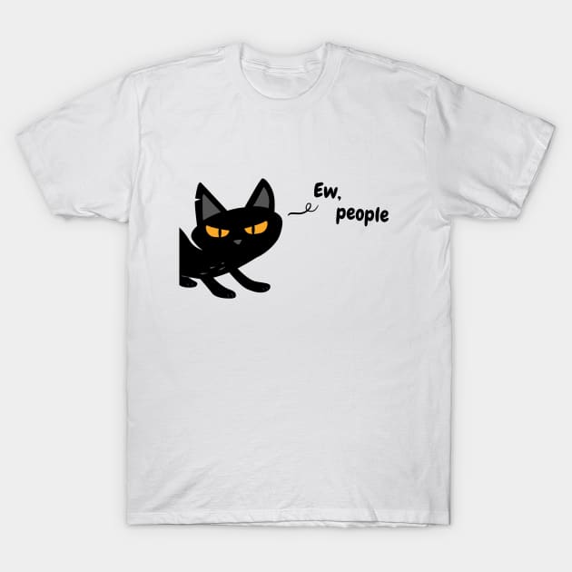 Ew People - Funny Void Cat T-Shirt by applebubble